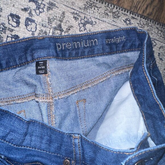 Gap Men's Premium Straight Blue Denim Jeans - Size 31/30 - Picture 4 of 6